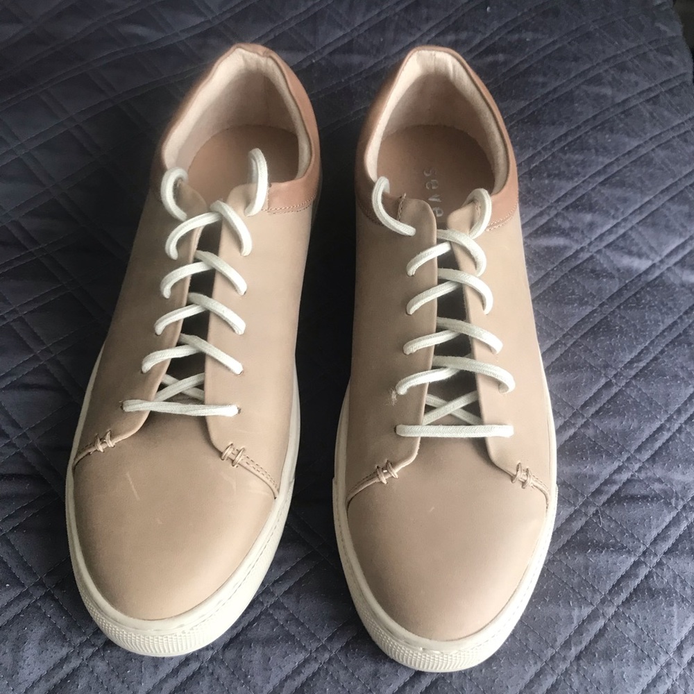 Seven (91) leather tan casual sneaker size 9.